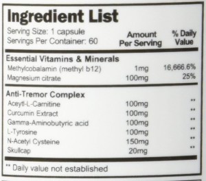 tremoraid (back of bottle)